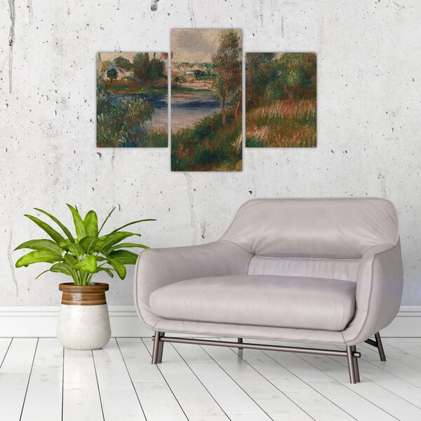 Slika - Auguste Renoir, Landscape at Vetheuil, reprodukcije (90x60 cm)