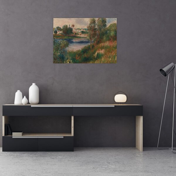 Slika - Auguste Renoir, Landscape at Vetheuil, reprodukcije (70x50 cm)