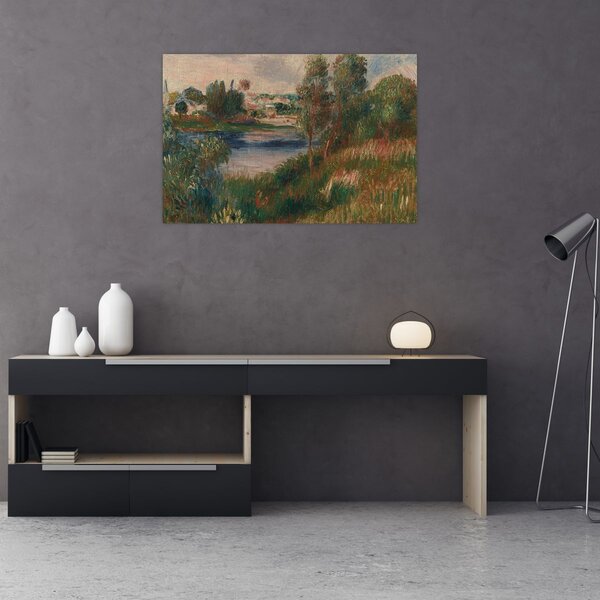 Slika - Auguste Renoir, Landscape at Vetheuil, reprodukcije (90x60 cm)
