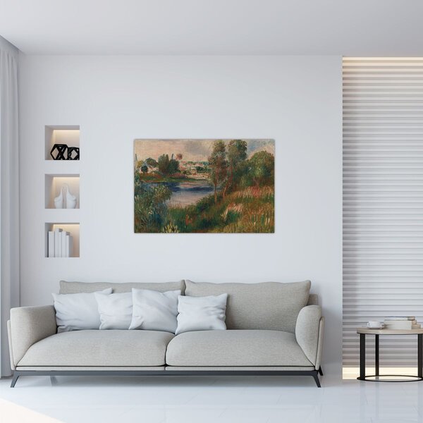 Slika - Auguste Renoir, Landscape at Vetheuil, reprodukcije (90x60 cm)