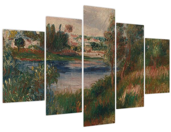 Slika - Auguste Renoir, Landscape at Vetheuil, reprodukcije (150x105 cm)