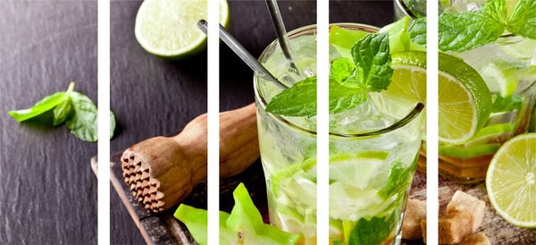 5-dijelna slika ukusni Mohito