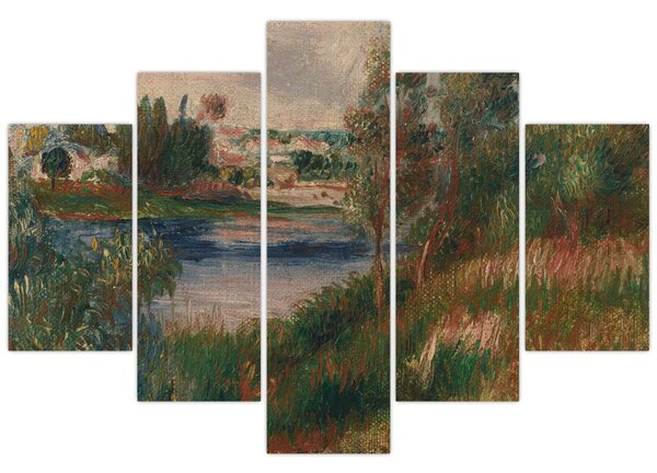 Slika - Auguste Renoir, Landscape at Vetheuil, reprodukcije (150x105 cm)