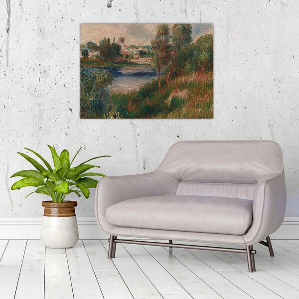 Slika - Auguste Renoir, Landscape at Vetheuil, reprodukcije (70x50 cm)