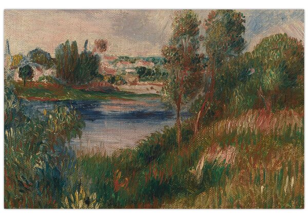 Slika - Auguste Renoir, Landscape at Vetheuil, reprodukcije (90x60 cm)
