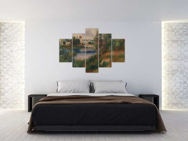Slika - Auguste Renoir, Landscape at Vetheuil, reprodukcije (150x105 cm)