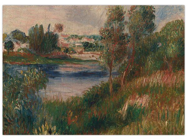 Slika - Auguste Renoir, Landscape at Vetheuil, reprodukcije (70x50 cm)
