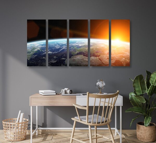 5-dijelna slika pogled na planet iz svemira