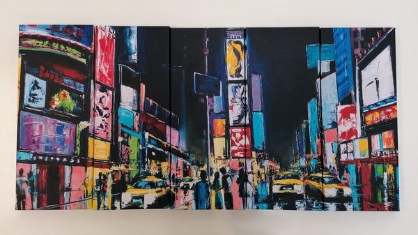 5-dijelna slika živopisni New York