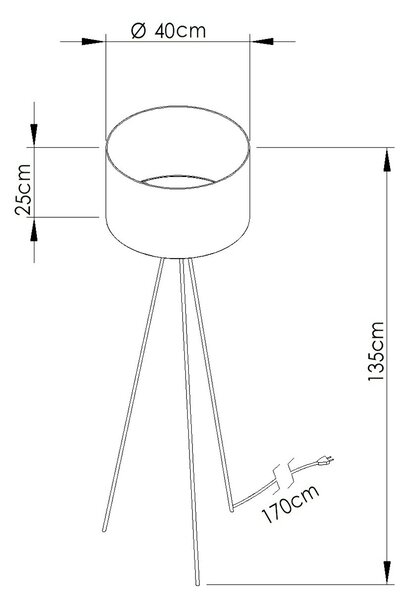 Podna lampa NEVIA bež