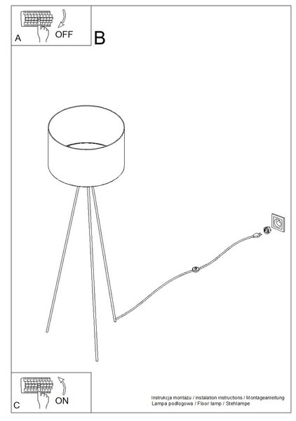 Podna lampa NEVIA bež