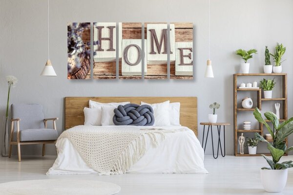 5-dijelna slika slova HOME