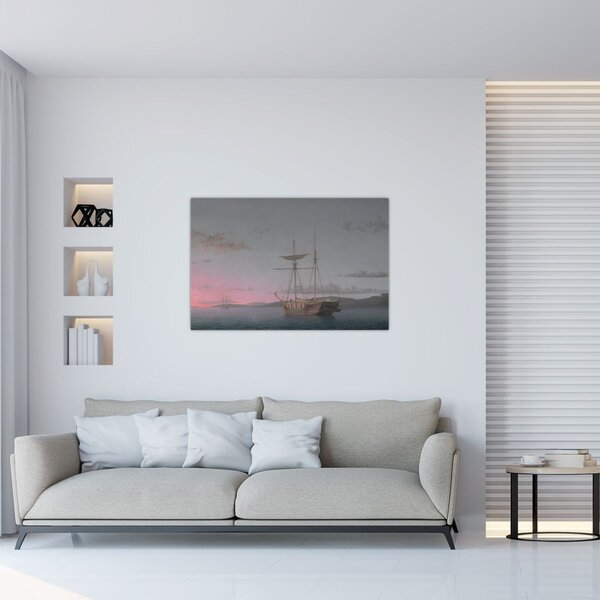 Slika - Fitz Henry Lane, Lumber Schooners at Evening on Penobscot Bay, reprodukcije (90x60 cm)