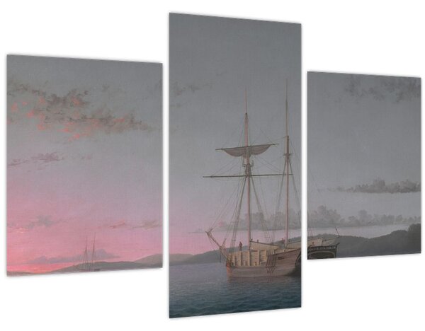 Slika - Fitz Henry Lane, Lumber Schooners at Evening on Penobscot Bay, reprodukcije (90x60 cm)