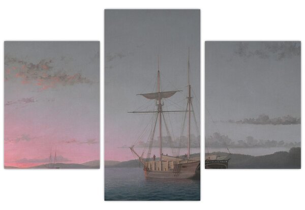 Slika - Fitz Henry Lane, Lumber Schooners at Evening on Penobscot Bay, reprodukcije (90x60 cm)