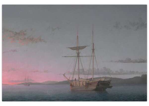 Slika - Fitz Henry Lane, Lumber Schooners at Evening on Penobscot Bay, reprodukcije (90x60 cm)