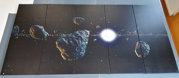 5-dijelna slika meteoriti