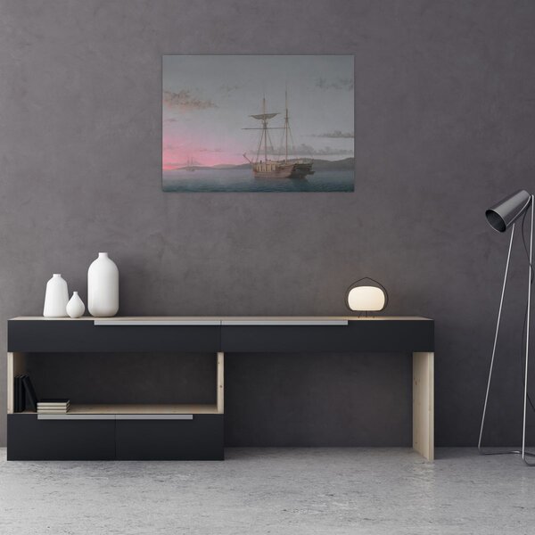 Slika - Fitz Henry Lane, Lumber Schooners at Evening on Penobscot Bay, reprodukcije (70x50 cm)
