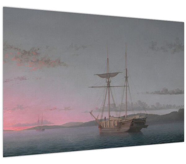 Slika - Fitz Henry Lane, Lumber Schooners at Evening on Penobscot Bay, reprodukcije (90x60 cm)