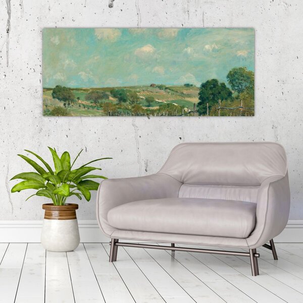 Slika - Alfred Sisley, Meadow, reprodukcije (120x50 cm)