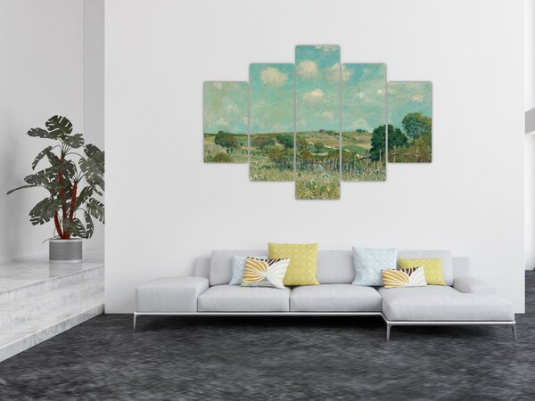 Slika - Alfred Sisley, Meadow, reprodukcije (150x105 cm)