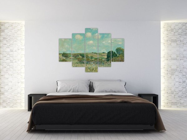 Slika - Alfred Sisley, Meadow, reprodukcije (150x105 cm)