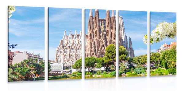 5-dijelna slika katedrala u Barceloni