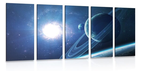 5-dijelna slika planeta u svemiru