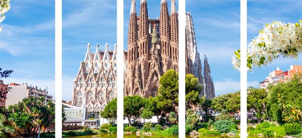 5-dijelna slika katedrala u Barceloni