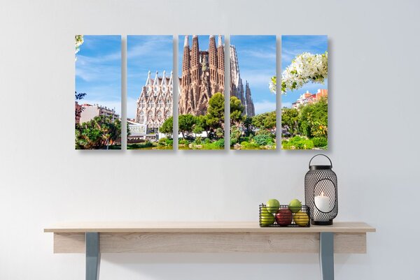 5-dijelna slika katedrala u Barceloni