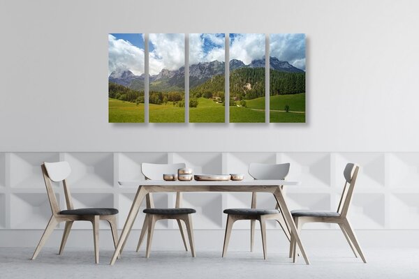 5-dijelna slika slikovita Austrija