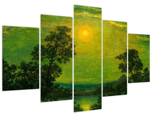 Slika - Imitator of Ralph Albert Blakelock, Moonlight, reprodukcije (150x105 cm)