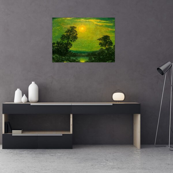 Slika - Imitator of Ralph Albert Blakelock, Moonlight, reprodukcije (70x50 cm)