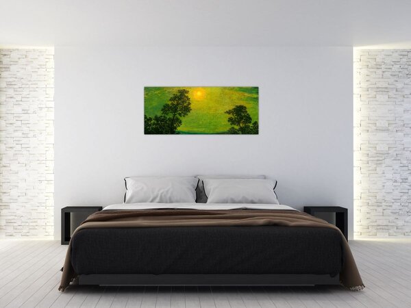 Slika - Imitator of Ralph Albert Blakelock, Moonlight, reprodukcije (120x50 cm)