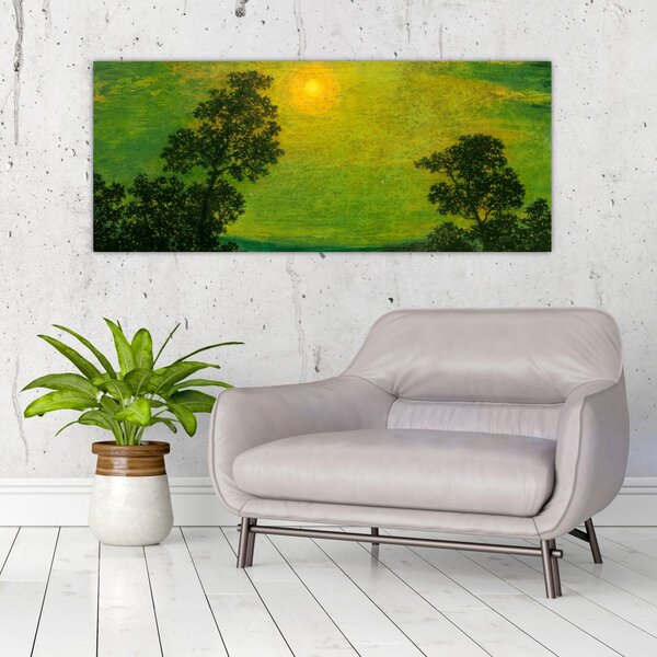Slika - Imitator of Ralph Albert Blakelock, Moonlight, reprodukcije (120x50 cm)