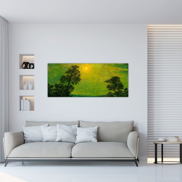 Slika - Imitator of Ralph Albert Blakelock, Moonlight, reprodukcije (120x50 cm)