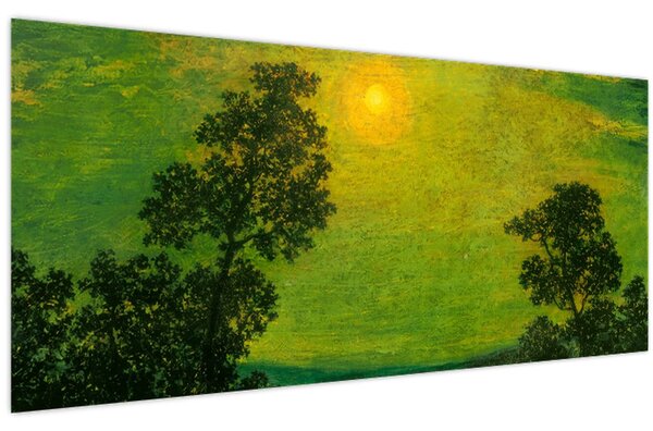 Slika - Imitator of Ralph Albert Blakelock, Moonlight, reprodukcije (120x50 cm)