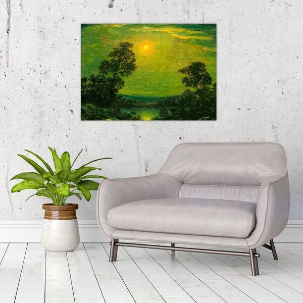 Slika - Imitator of Ralph Albert Blakelock, Moonlight, reprodukcije (70x50 cm)