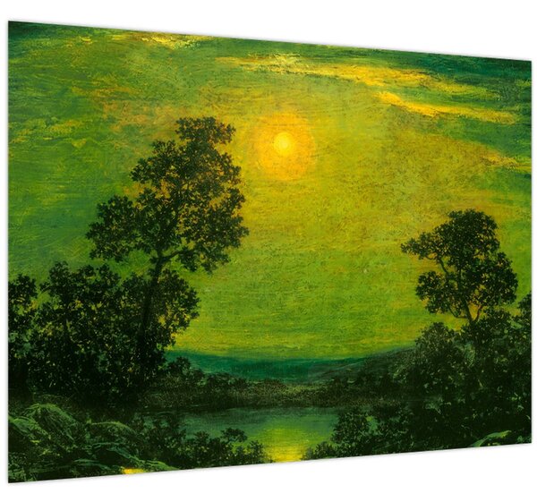Slika - Imitator of Ralph Albert Blakelock, Moonlight, reprodukcije (70x50 cm)