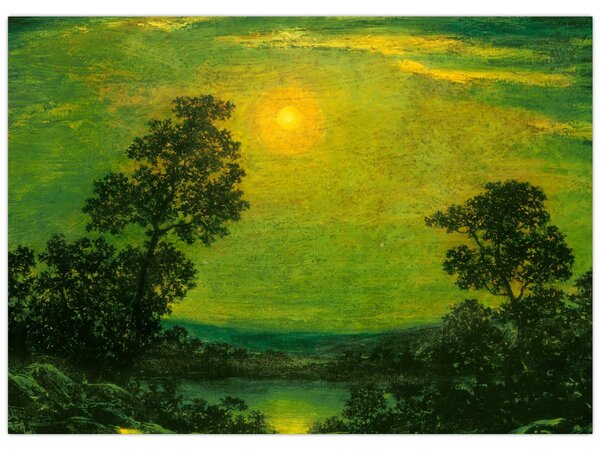 Slika - Imitator of Ralph Albert Blakelock, Moonlight, reprodukcije (70x50 cm)