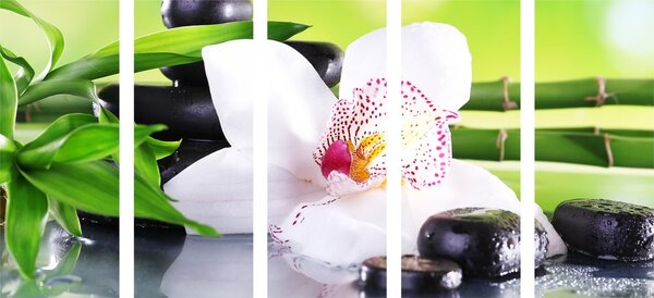 5-dijelna slika japanska orhideja