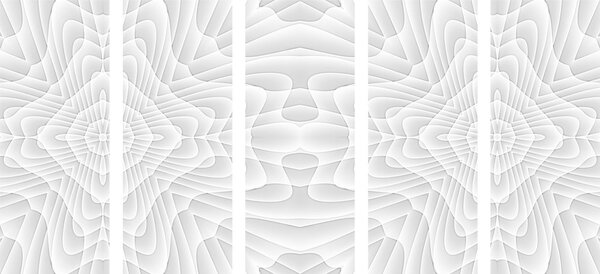 5-dijelna slika s kaleidoskopskim uzorkom
