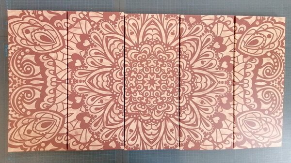 5-dijelna slika cvjetna Mandala