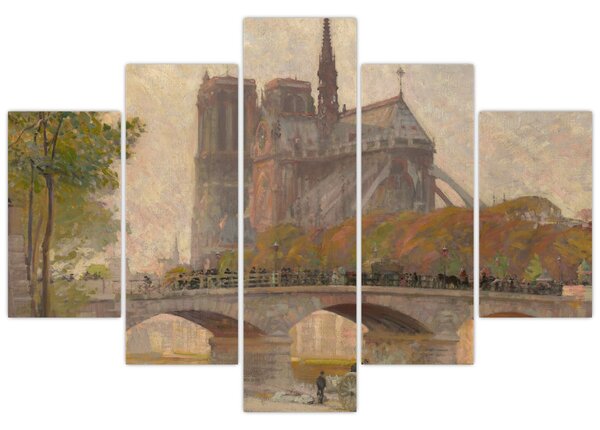 Slika - Robert William Vonnoh, Notre Dame de Paris, reprodukcije (150x105 cm)