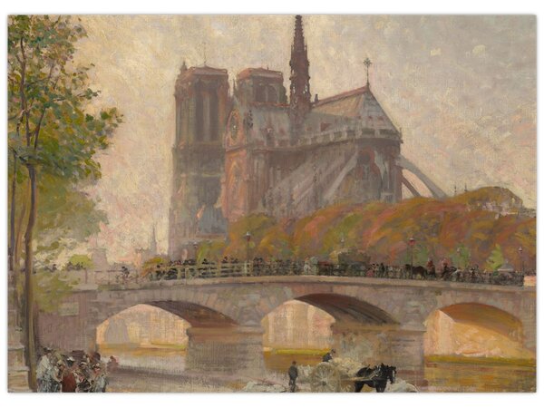 Slika - Robert William Vonnoh, Notre Dame de Paris, reprodukcije (70x50 cm)