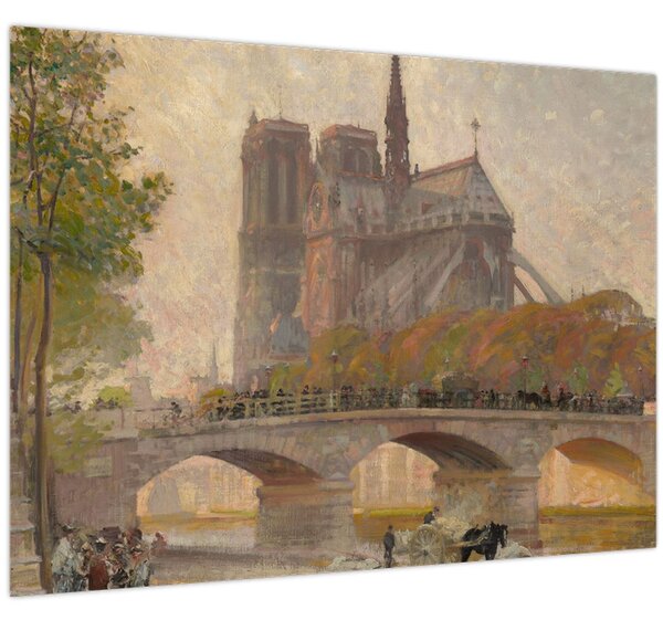 Slika - Robert William Vonnoh, Notre Dame de Paris, reprodukcije (70x50 cm)