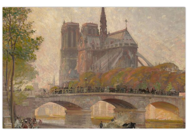 Slika - Robert William Vonnoh, Notre Dame de Paris, reprodukcije (90x60 cm)