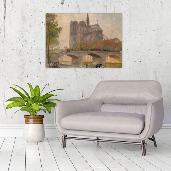 Slika - Robert William Vonnoh, Notre Dame de Paris, reprodukcije (70x50 cm)