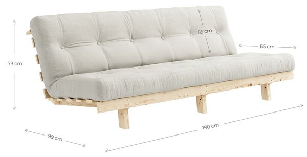 Kauč na rasklapanje Karup Design Lean Raw Navy