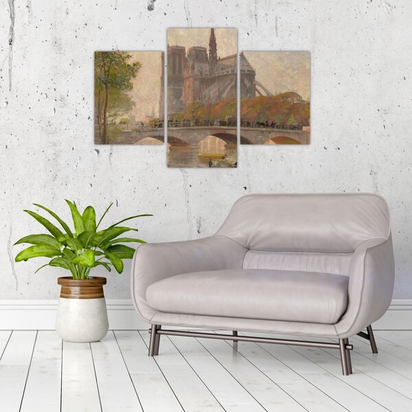 Slika - Robert William Vonnoh, Notre Dame de Paris, reprodukcije (90x60 cm)